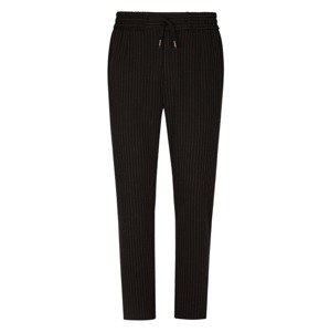 DOLCE & GABBANA Pinstriped Black nohavice Veľkosť: XL
