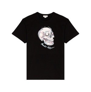 ALEXANDER MCQUEEN Skull Black tričko Veľkosť: XXL
