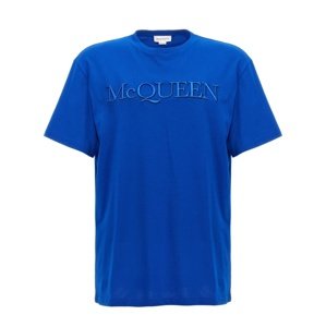 ALEXANDER MCQUEEN Embroidered Blue tričko Veľkosť: S