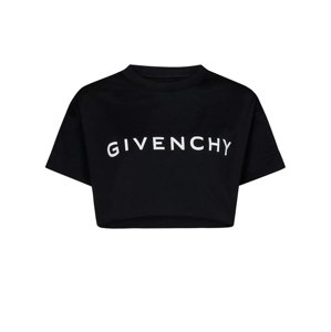 GIVENCHY Logo Black crop tričko Veľkosť: L