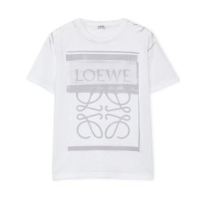LOEWE Logo Grey White tričko Veľkosť: XS