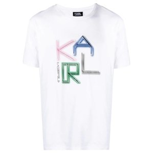 KARL LAGERFELD Neon Logo White tričko Veľkosť: L