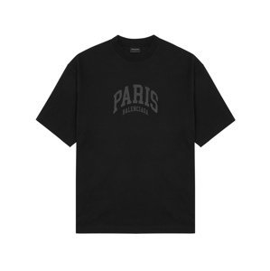 BALENCIAGA Paris Black tričko Veľkosť: XL