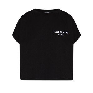 BALMAIN Paris Fit Black crop tričko Veľkosť: L