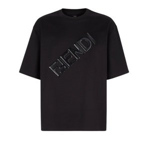 FENDI Diagonal Black tričko Veľkosť: L