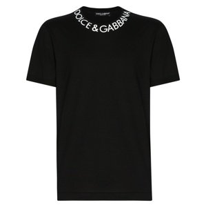 DOLCE & GABBANA Neckline Black tričko Veľkosť: M