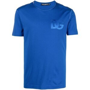 DOLCE & GABBANA Embroidered Blue tričko Veľkosť: XL