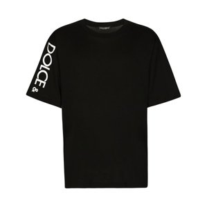 DOLCE & GABBANA Aside Logo Black tričko Veľkosť: XL