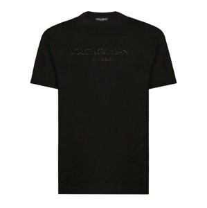 DOLCE & GABBANA Detail Black tričko Veľkosť: S