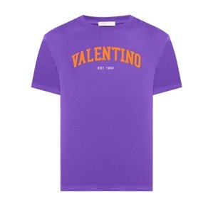 VALENTINO Logo Purple tričko Veľkosť: M