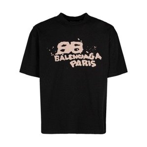 BALENCIAGA Artwork Black tričko Veľkosť: 3XL