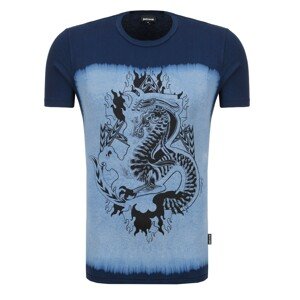 JUST CAVALLI Dragon Blue tričko Veľkosť: M