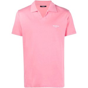 BALMAIN Paris Wingtip Pink polo tričko Veľkosť: M