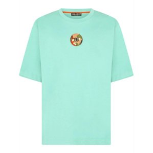 DOLCE & GABBANA Embroidered Green tričko Veľkosť: XL