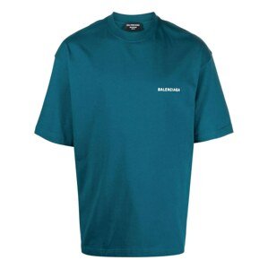 BALENCIAGA Embroidered Blue tričko Veľkosť: M