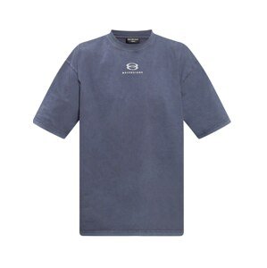 BALENCIAGA Logo Blue tričko Veľkosť: XXL
